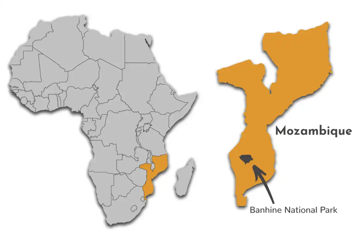 Banhine National Park map