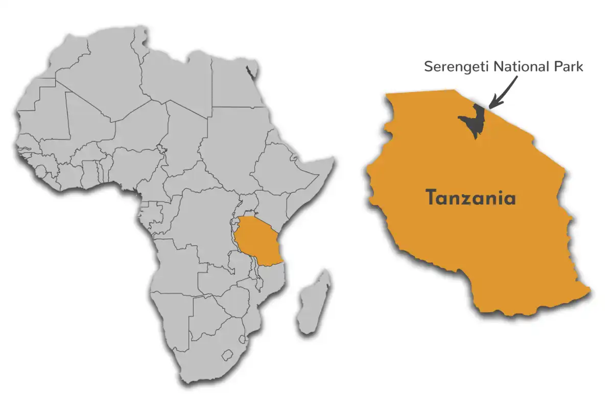 Serengeti National Park map