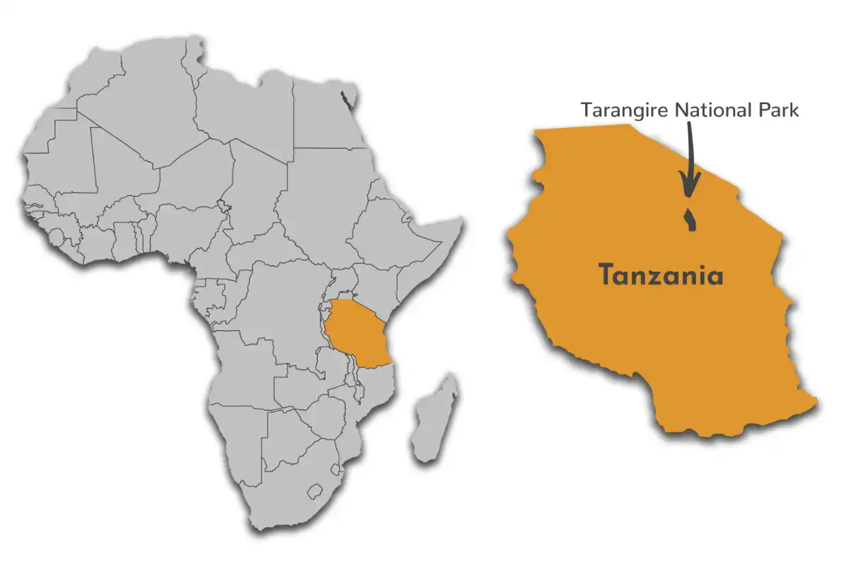 Tarangire National Park map