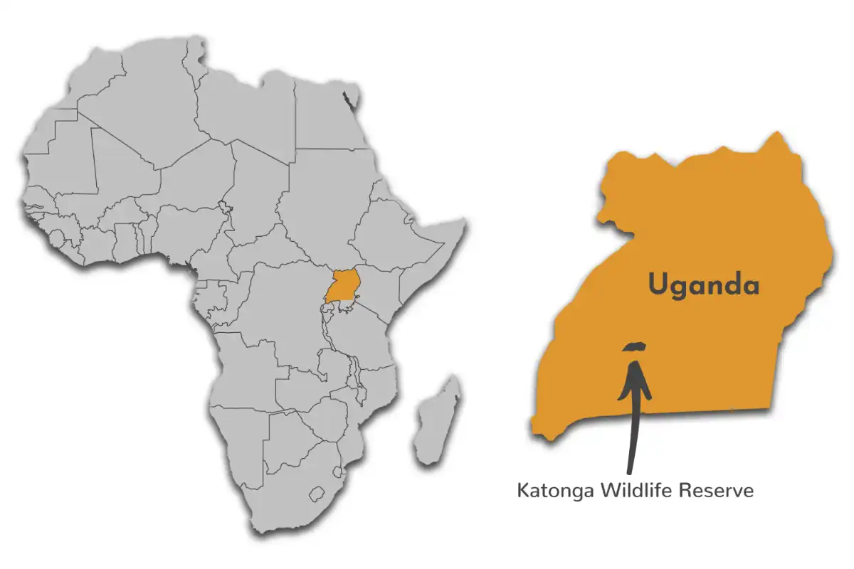 Katonga Wildlife Reserve map