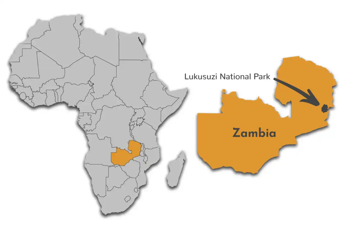 Lukusuzi National Park map