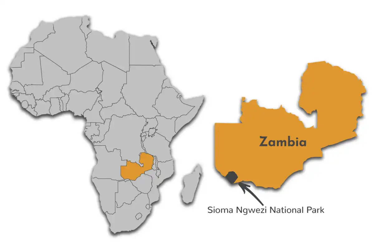 Sioma Ngwezi National Park map