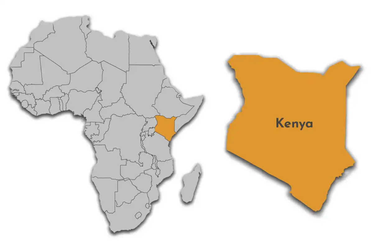 Kenya Map in Africa